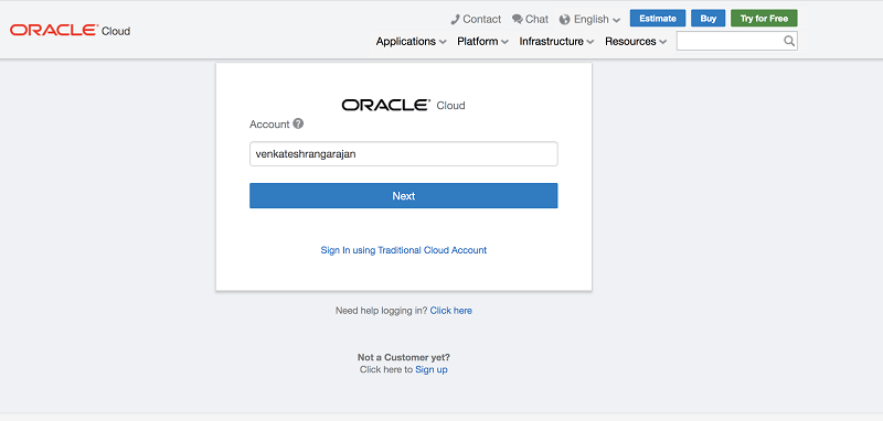 How to Create an Oracle Account